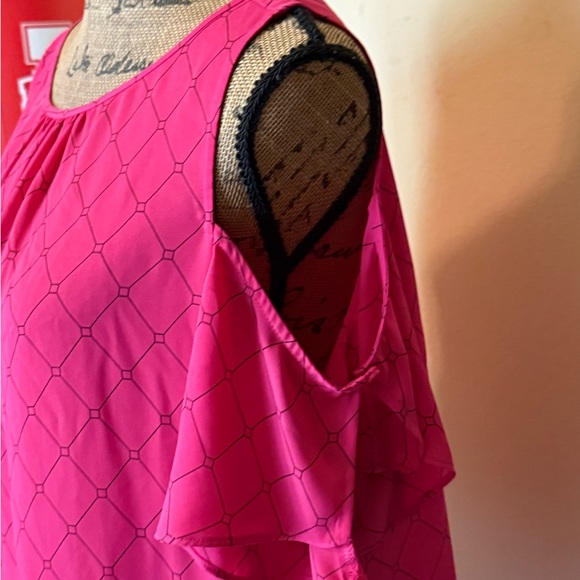 Worthington Pink Asymmetrical Ruffled Blouse - Picture 3 of 8